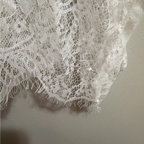 Bridal White Lace Robe Women’s Large - Picture 4 of 7